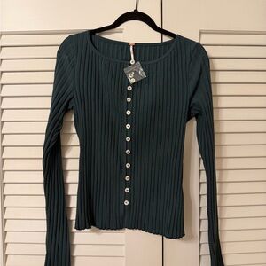 NWOT Free People Tilly Ribbed Cardigan